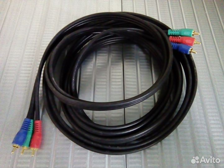 Высококачественный аудио-видео кабель 3RCA x 3RCA