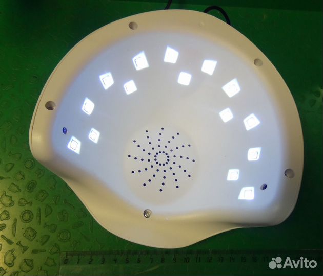 Лампа для Ногтей USB светодиод уф Таймер белая бу