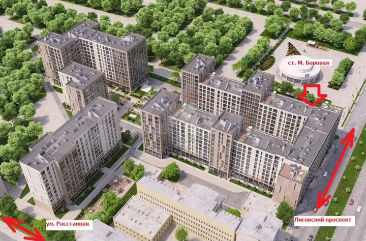 Фасадное на ст.М. Боровую 87м2