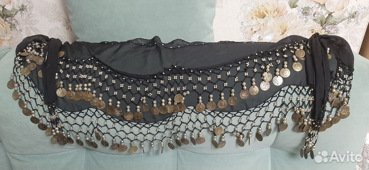 Пояс для восточных танцев с монетками