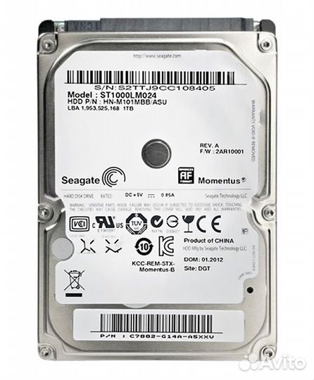 Жесткий диск Seagate 1Tb ST1000LM024 sataiii 2,5