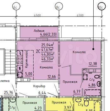 Квартира-студия, 41,7 м², 3/10 эт.