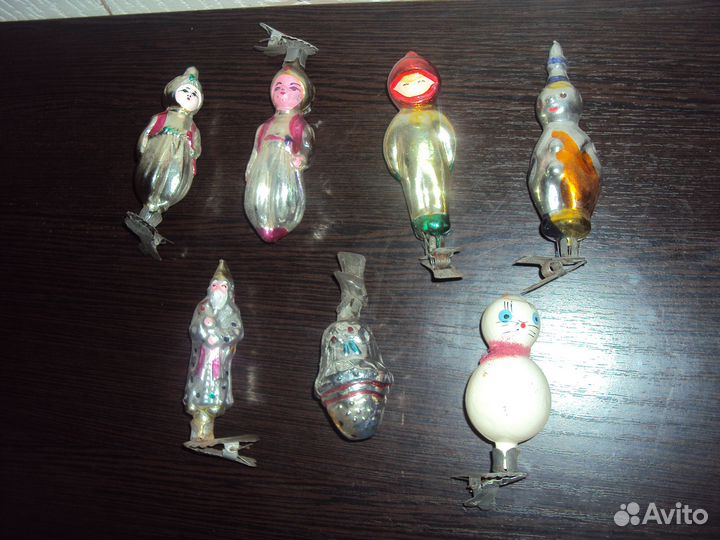 Новогодние игрушки СССР на прищепках