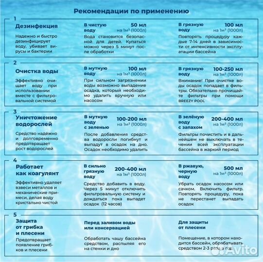 Средство для воды в бассейнах