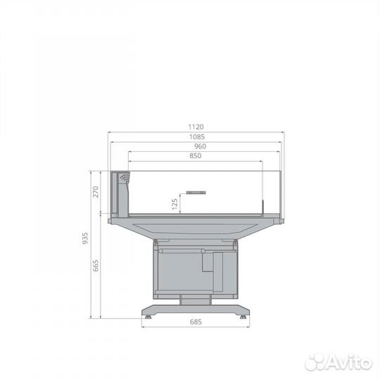 Холодильные витрины Aura SQ 125, Aura slim SQ