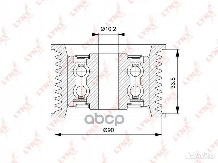 Ролик обводной приводного ремня PB7262 lynxauto