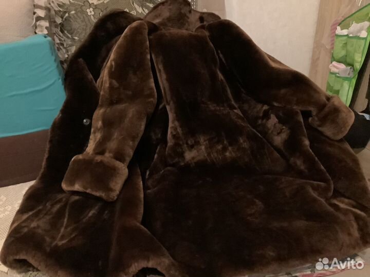 Женская цигейковая шуба