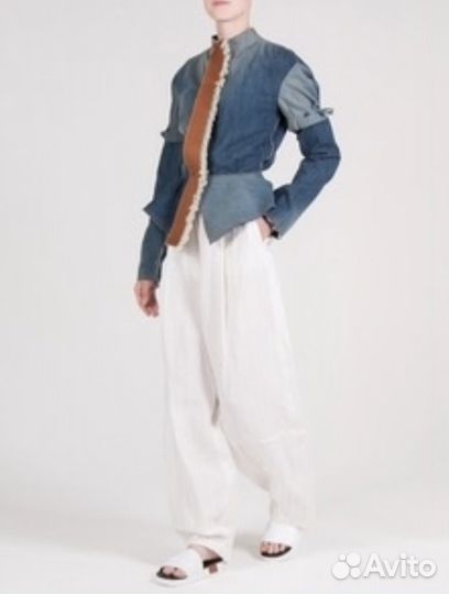 Джинсовая куртка жакет с кожей Loewe оригинал