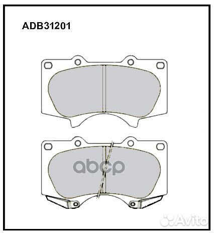 Колодки тормозные дисковые перед ADB31201 A