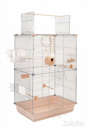 Продаю большую клетку для попугаев и 2 попугаев