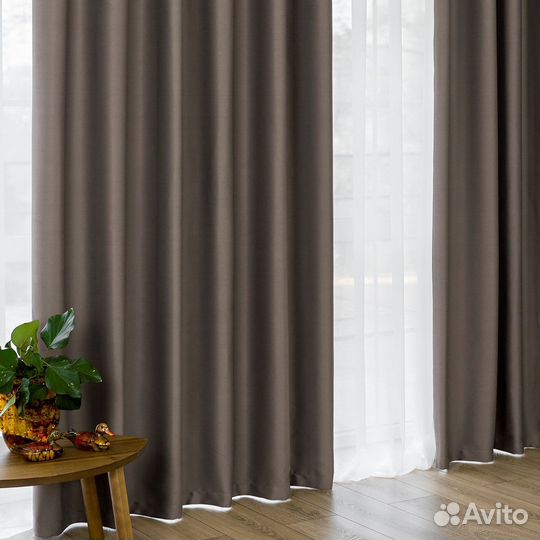 Шторы блэкаут Марсель Кофе с молоком