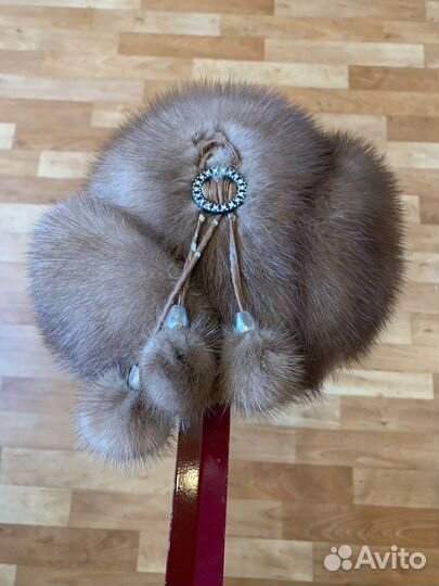 Шапки береты женские из меха норки