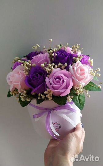 Мыльные розы с гипосфилой