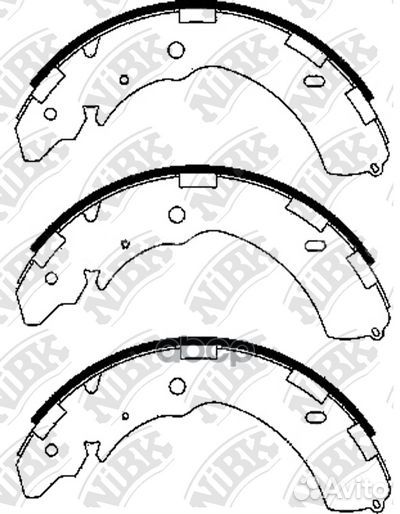 Колодки тормозные барабанные зад FN6741 NiBK