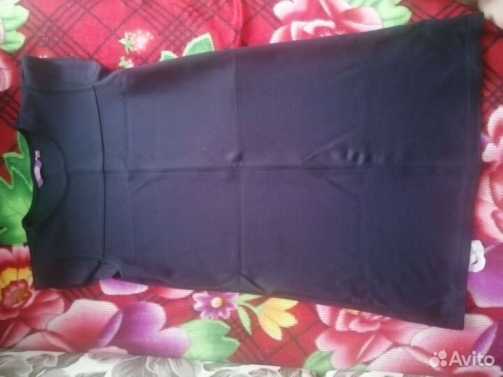 Школьный сарафан синий 140