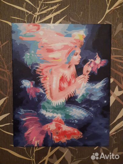 Картины по номерам раскрашенная Русалка