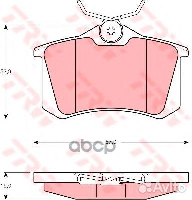 Колодки тормозные дисковые зад GDB823 TRW