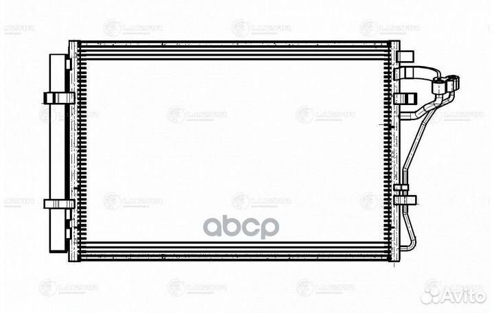 Радиатор кондиционера creta lrac08M0 luzar