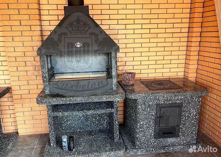 Барбекю комплекс из мрамора и Габро-диабазза