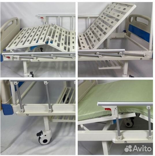 Медицинская кровать с матрасом и туалетом