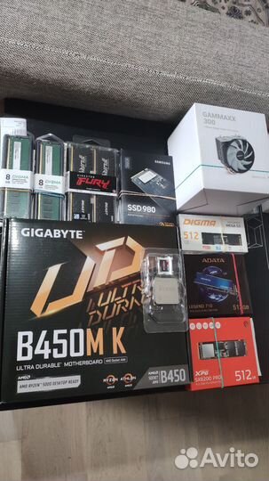 Ryzen 5 5500 комплект с платой b450m