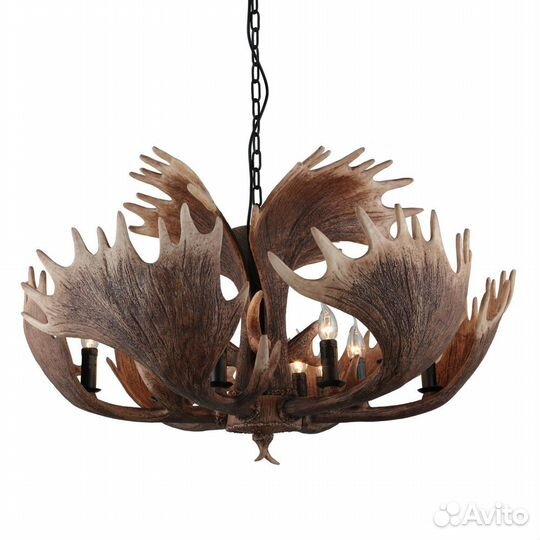 Люстра освещение в стиле ретро из рогов оленя