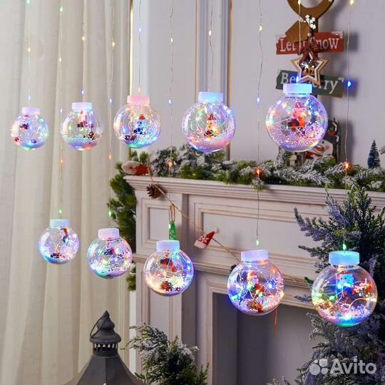 Гирлянда занавес штора бахрома