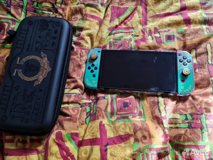 Nintendo switch oled прошитая чип + аксессуары