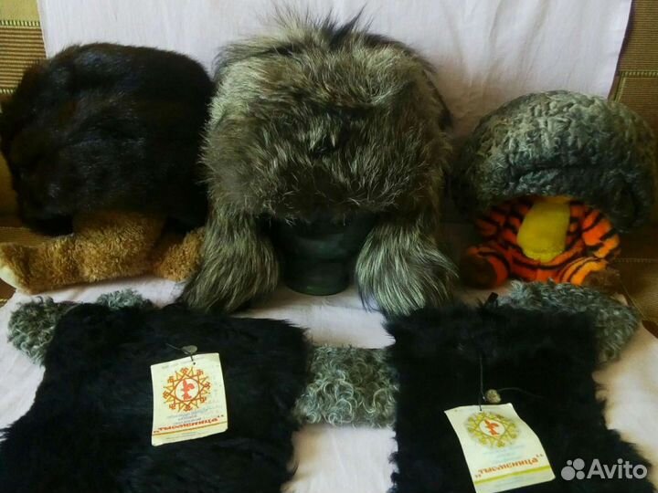 Шапки, пластины и опушки из меха