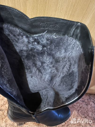Зимние женские кожаные сапоги Тофа 38р чёрные