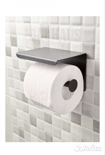 Держатель для туалетной бумаги с полочкой