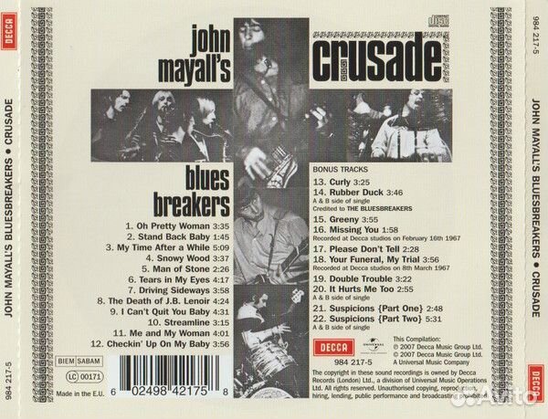 John Mayall's Bluesbreakers- Crusade (CD)