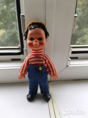Кукла мальчик в полосатой тельняшке гдр