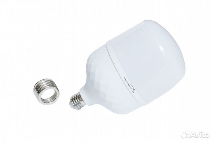 Лампа LED высокомощная HP 40W E27(+переходник Е40)