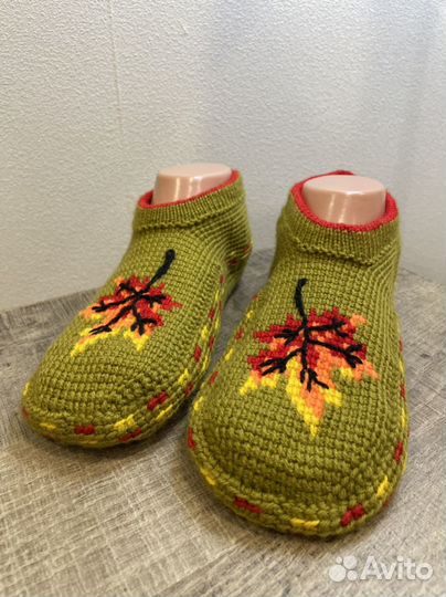 Носки-тапочки вязаные следки