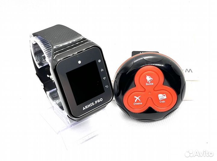 Влагозащищенная кнопка вызова официанта и часы