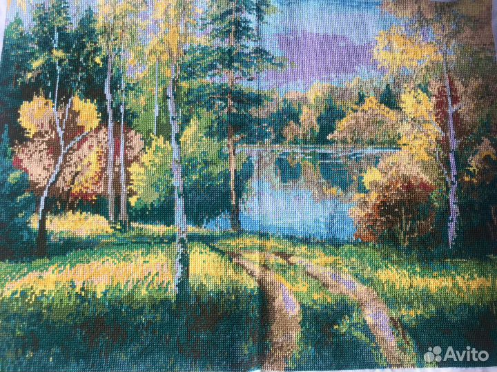 Картина вышитая крестиком ручная работа