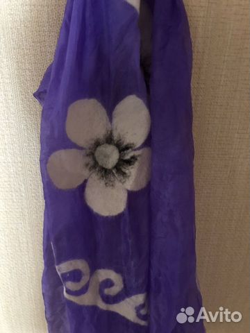 Шелковый шарф с войлоком