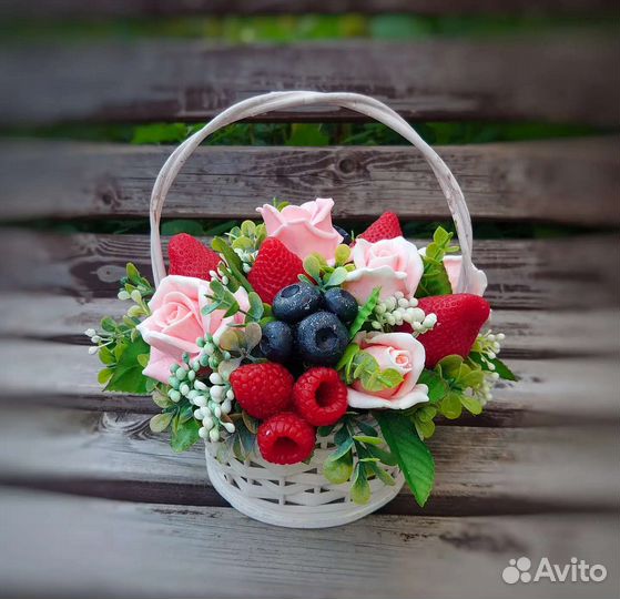 Букет из мыла ягодный