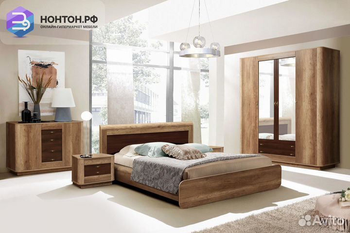 Спальный гарнитур Фантазия дуб каньон / дуб кальяр