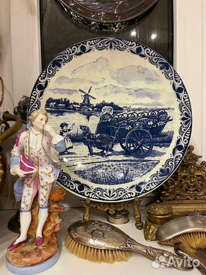 Винтаж: Настенная тарелка делфт - Delft Holland