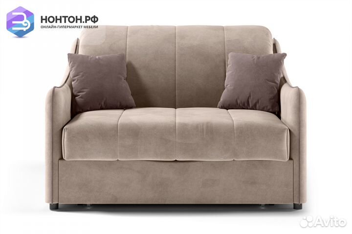 Диван аккордеон Эско бежевый / коричневый