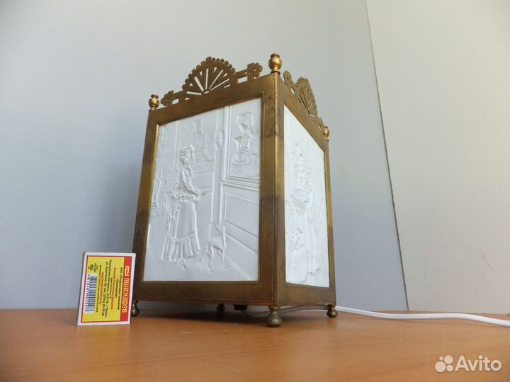 Старинный Уникальная Настольная Лампа 19 век