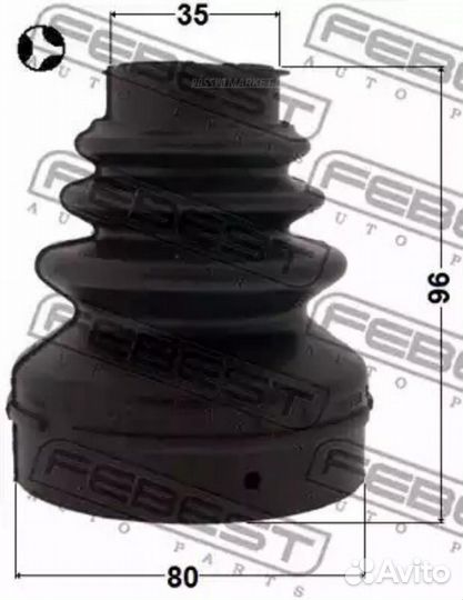 Febest 2515-C4T Пыльник ШРУСа внутреннего (комплект)