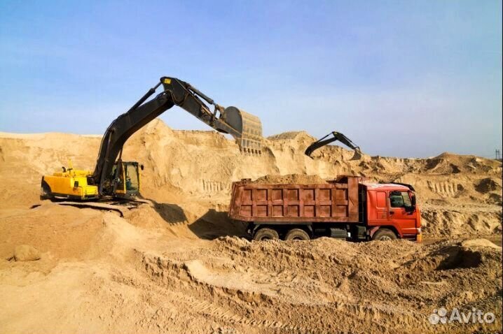 Песок карьерный в наличии с доставкой