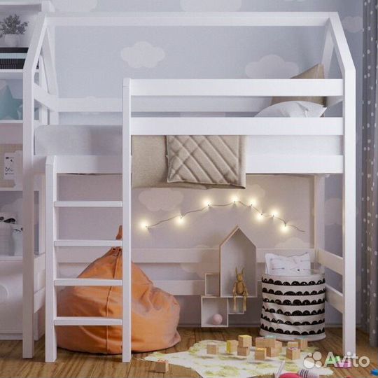 Кровать чердак высокий борт