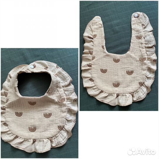 Нагрудник, нагрудный слюнявчик, муслин