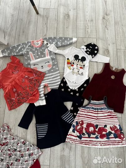 Пакет детских вещей для девочки 74 80