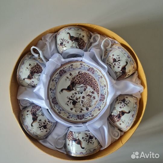 Сервиз чайный с павлином новый