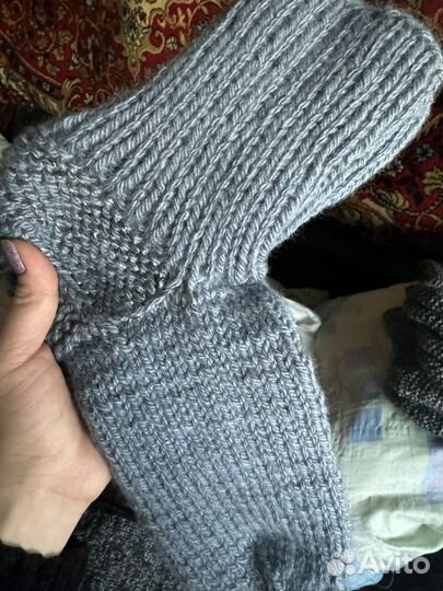 Носки шерстяные вязаные